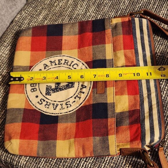 Bella Taylor All Stars Cross Body Shoulder Purse Fabric Patchwork - Picture 5 of 15